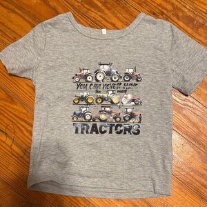Gray Tractor Graphic T-Shirt